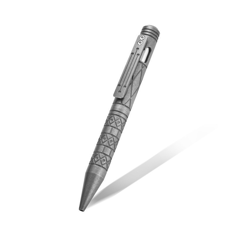 Handmade Titanium Ballpoint Pen Business Office Signature Writing EDC Pocket Pen