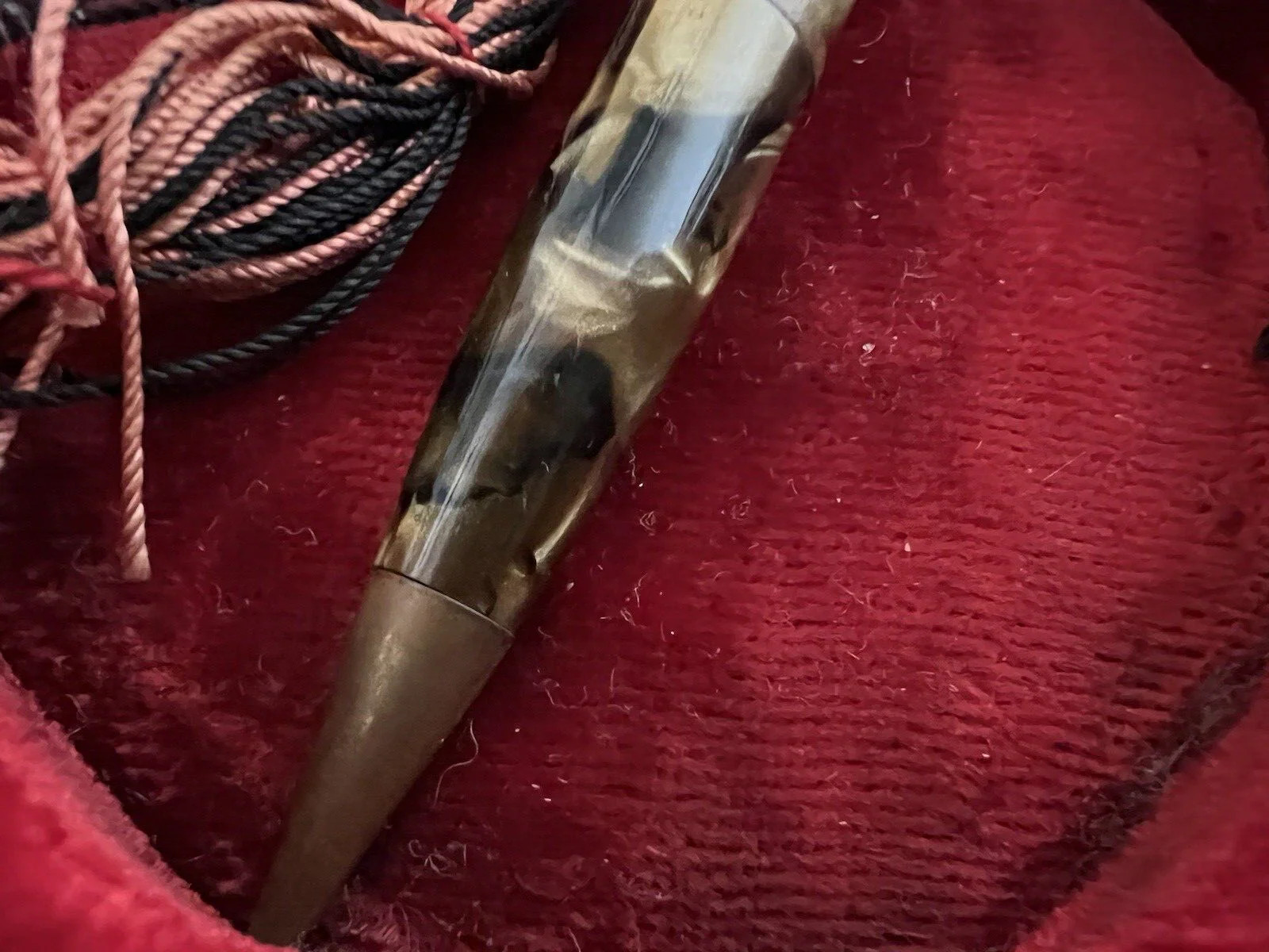 Celluloid Marbled Mechanical Pencil With Hook Charm Vintage 1930