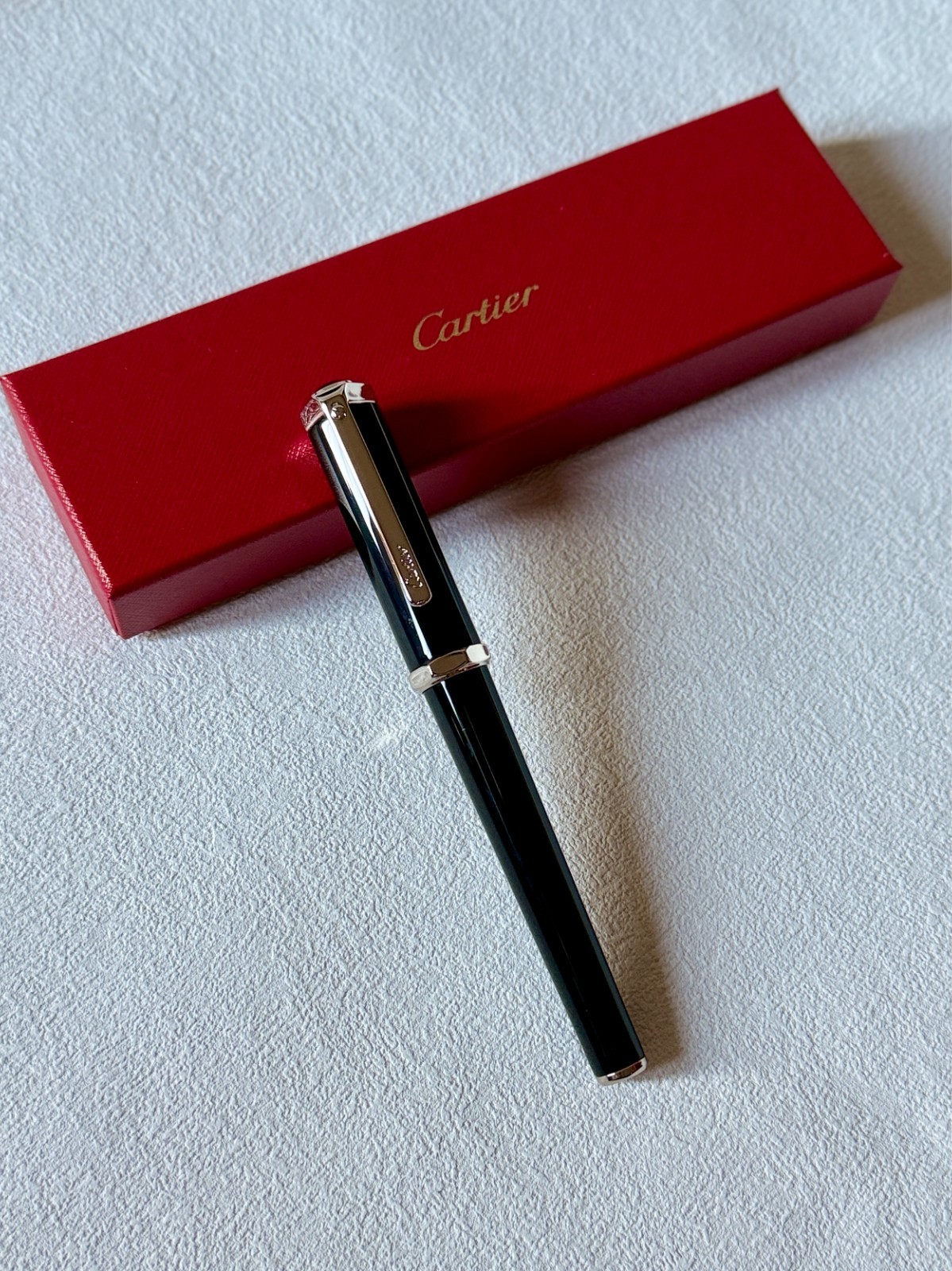 Cartier Santos Palladium-Finish Rollerball Pen – New in Box | Luxury Ad Gift