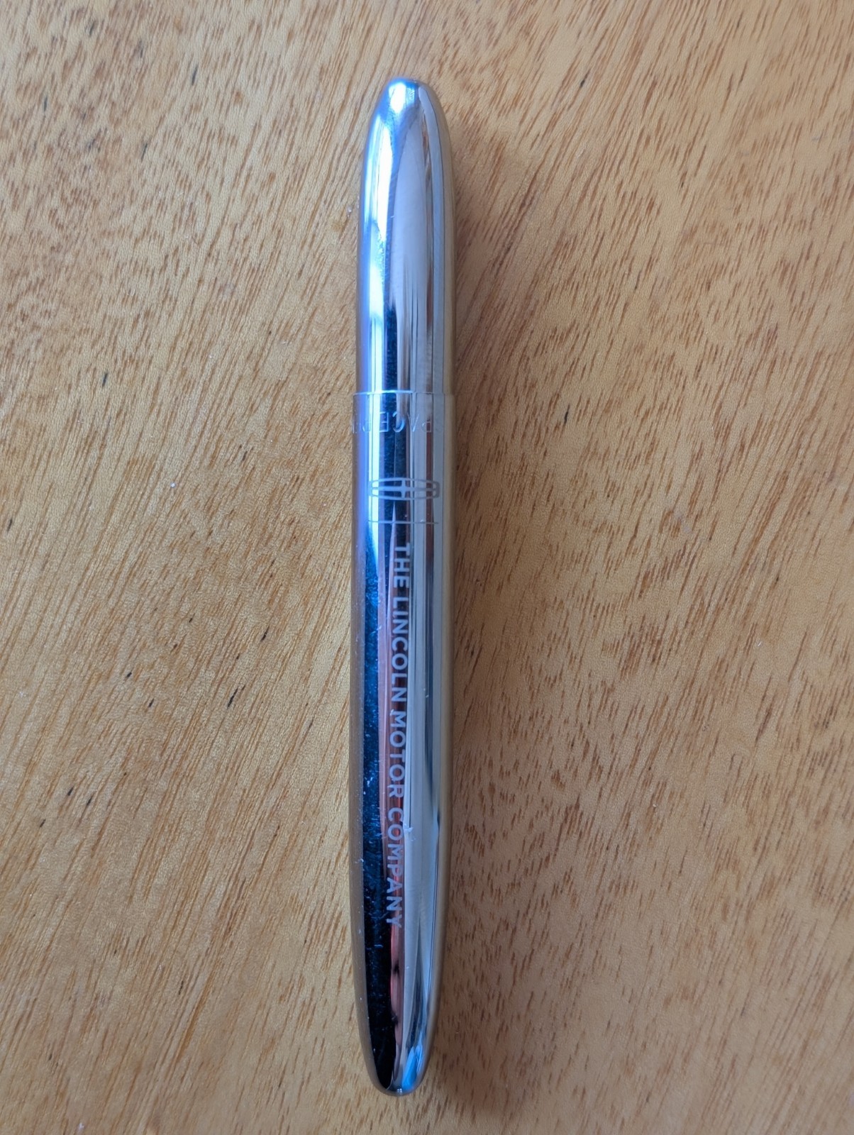 Vintage Fisher Space Pen Black Ink The Lincoln Motor Company Silver