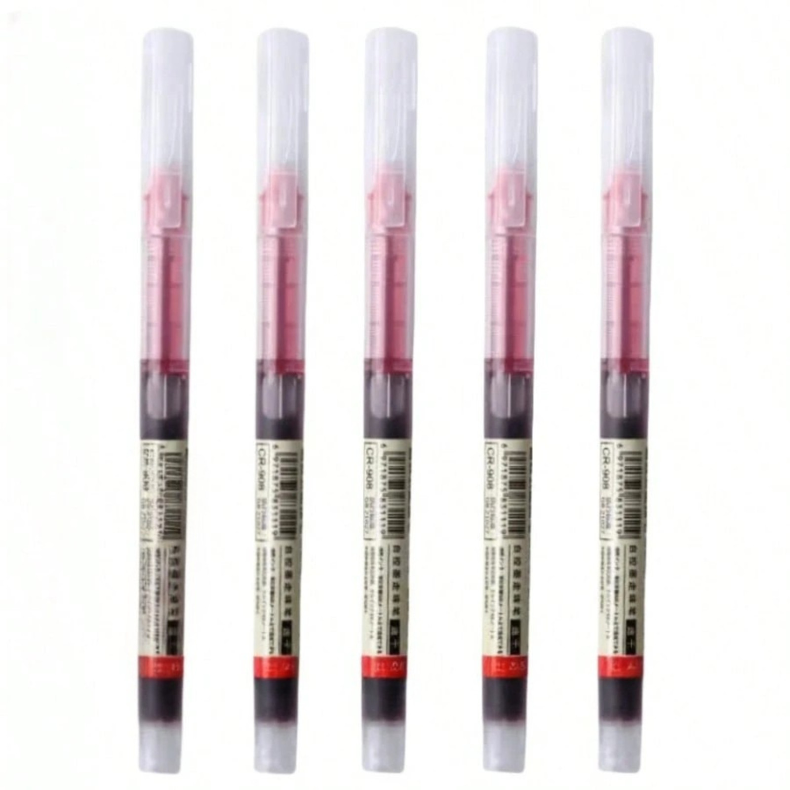 5Pcs/Set Liquid Ink Gel Pens Quick Dry Ink Black/Blue/Red 0.5mm Signature Pen US