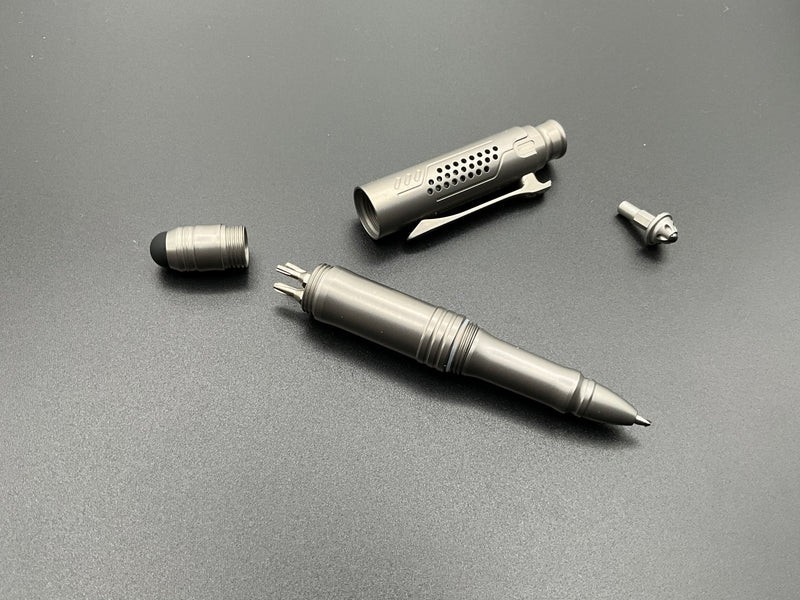 Ketuo Aurora Multi Function Pen Gray Writes Black Streamlined Stores Hex Bits