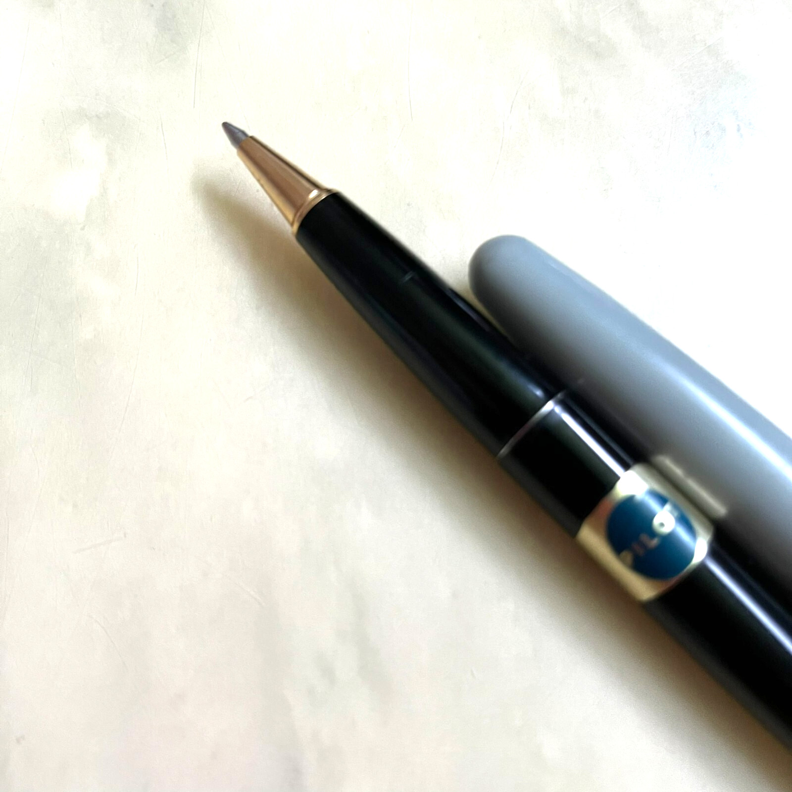 Vintage Pilot Desk pen set plating gold (Stand with 1 pcs of Ballpoint Pen)
