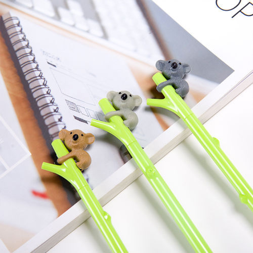 4Pcs Cute Cartoon Koala Gel Pen 0.5mm Black Ink Stationery School Pens Gifts