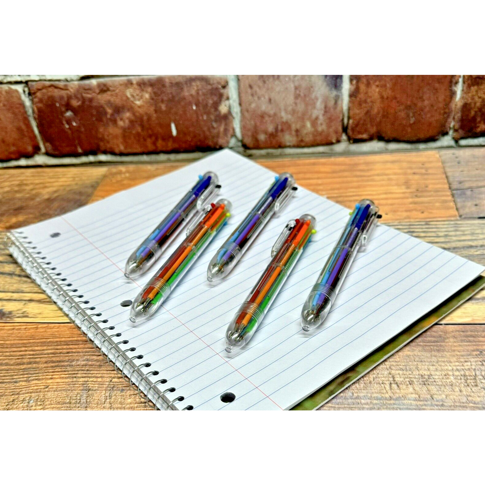 Set of 5 6in1 Ballpoint Pen Multi-color For School Office Kids Stocking Stuffer