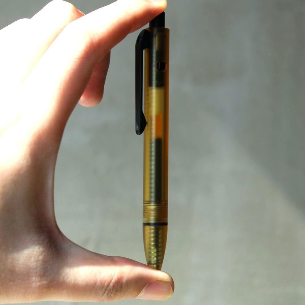 EDC PEI Titanium Alloy Pocket Ballpoint Pen Signature Writing Student Office Pen