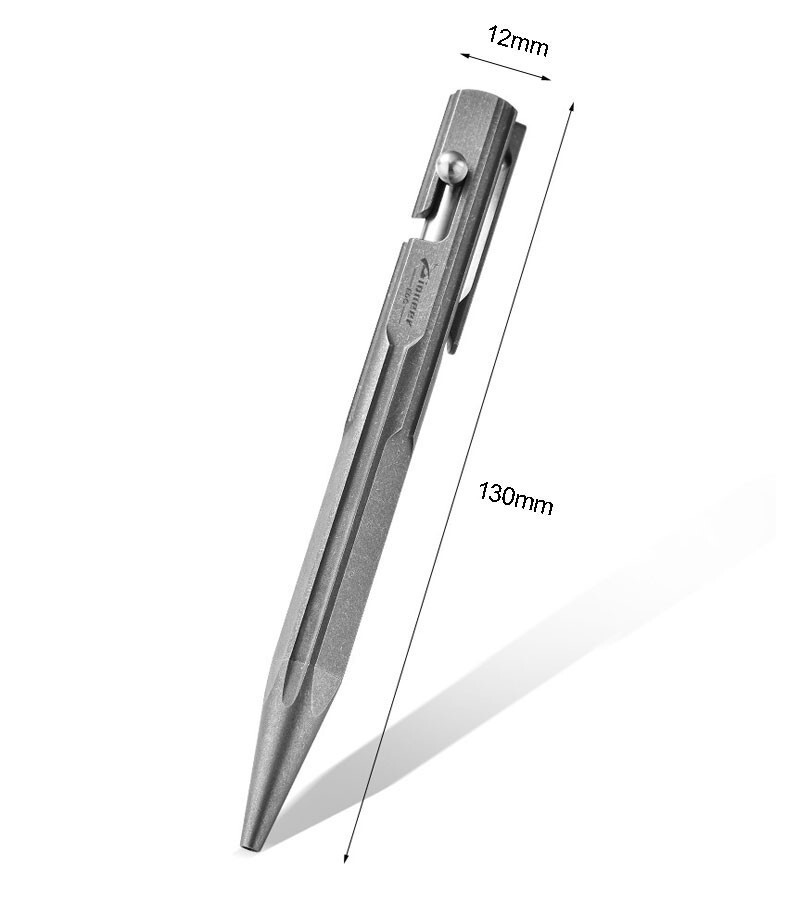 Titanium Bolt Action Ballpoint Pen EDC Pocket Pen Business Office Writing Gift