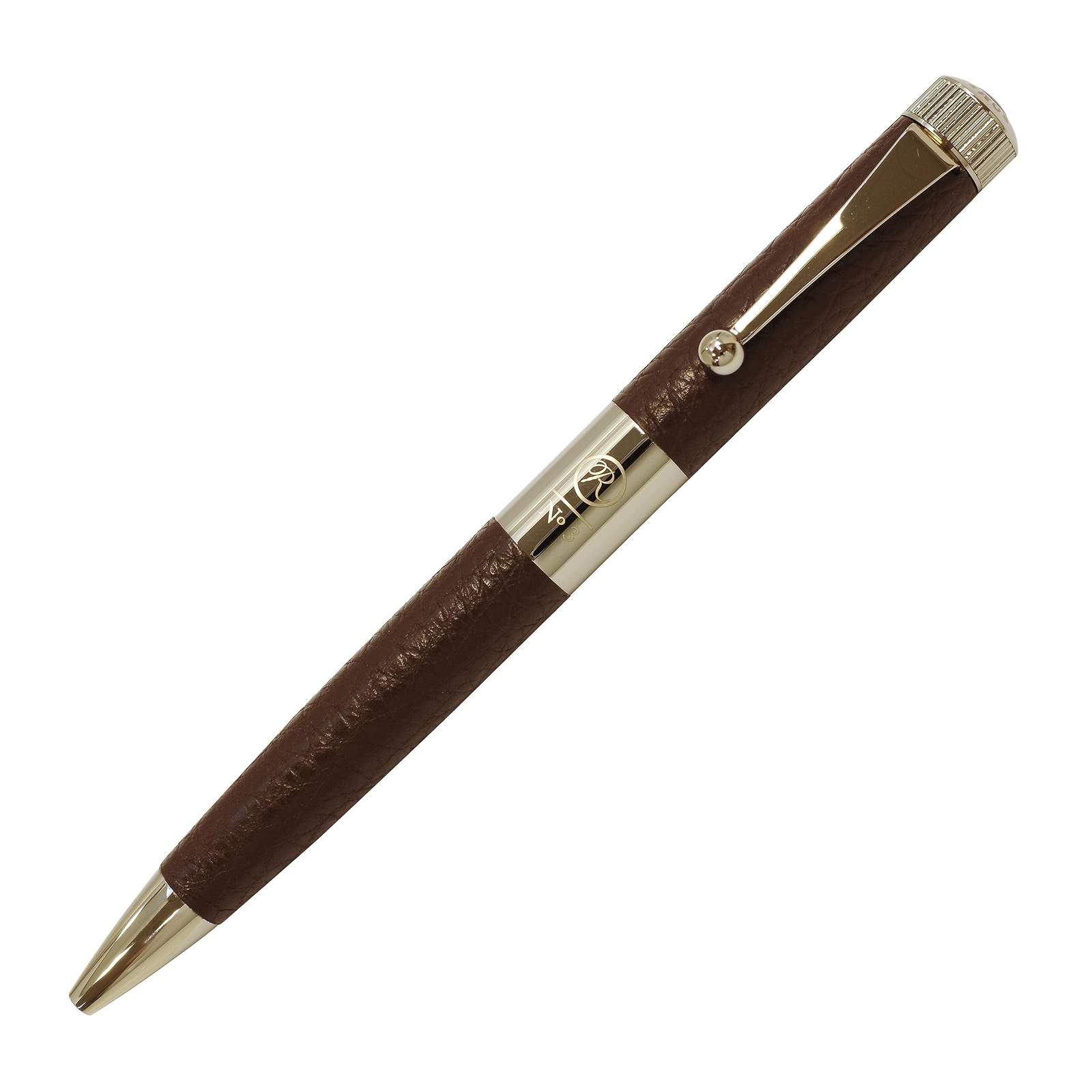 No.3 Ballpoint Pen Genuine Leather (Burnt Umber)