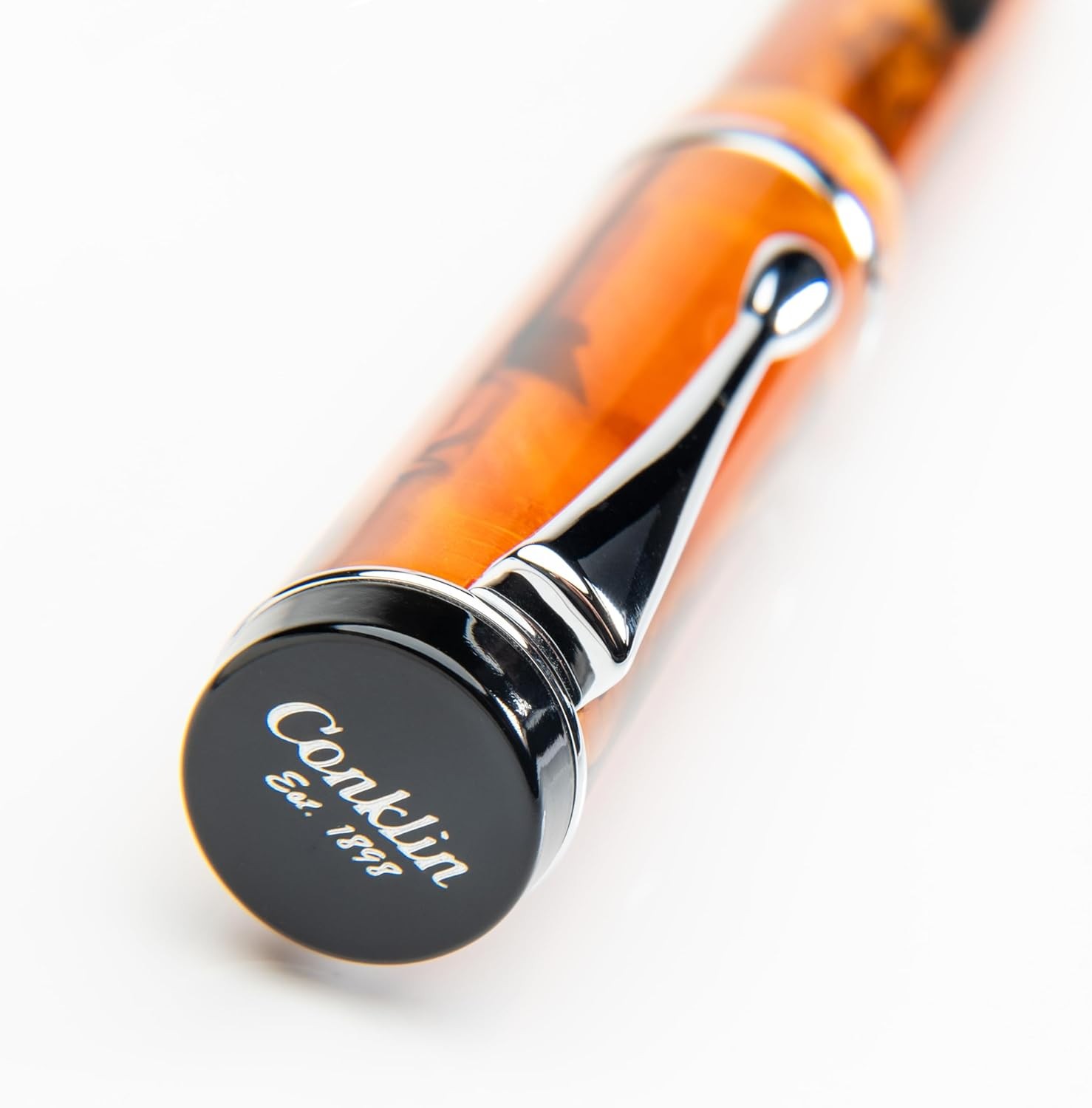 Ballpoint Pen in Amber – Luxury Writing Instrument with Warm Amber Fin