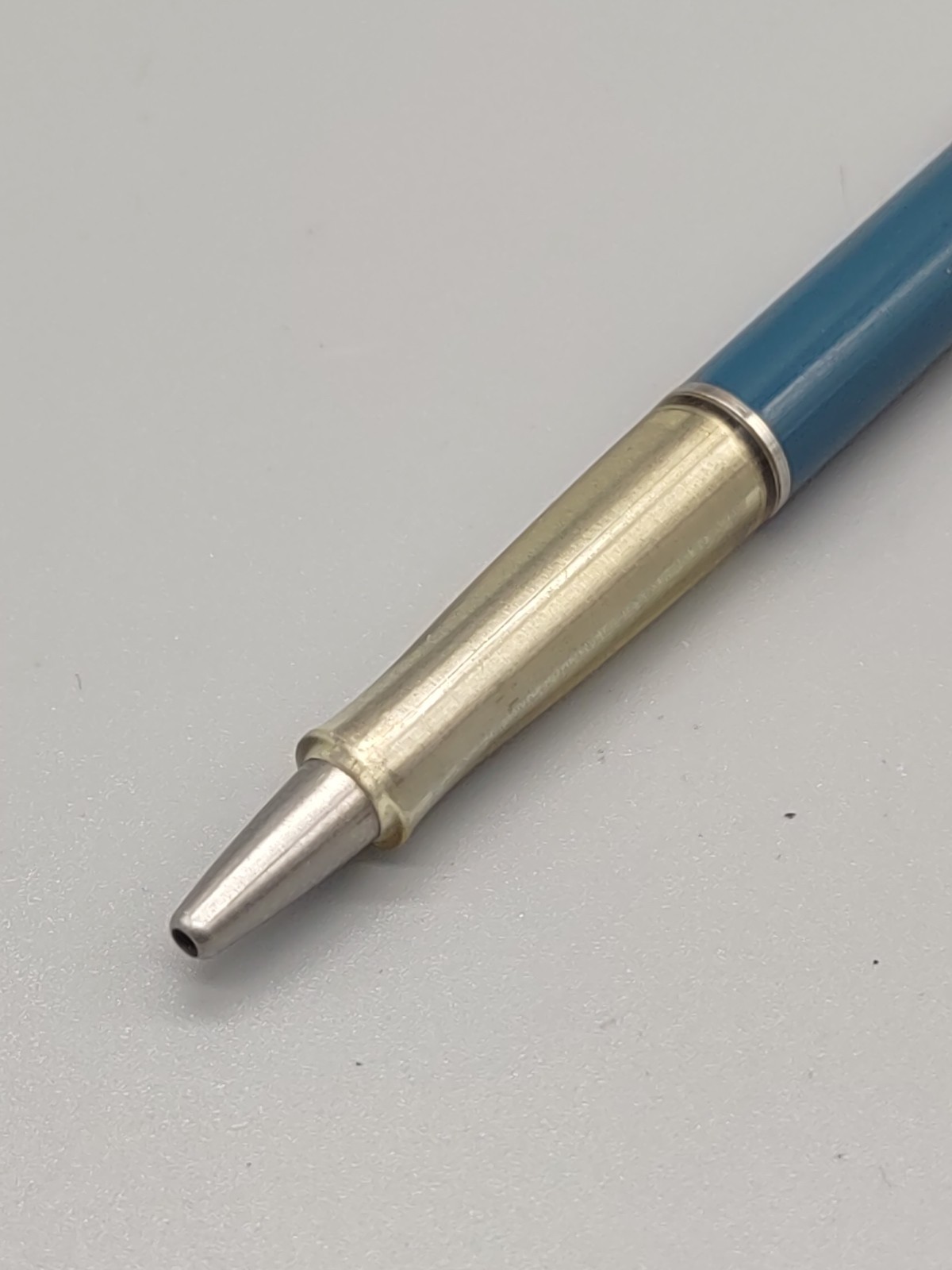 Paper Mate «Clear Grip» Contour Double Hearts Ballpoint Pen. Blue. Vintage