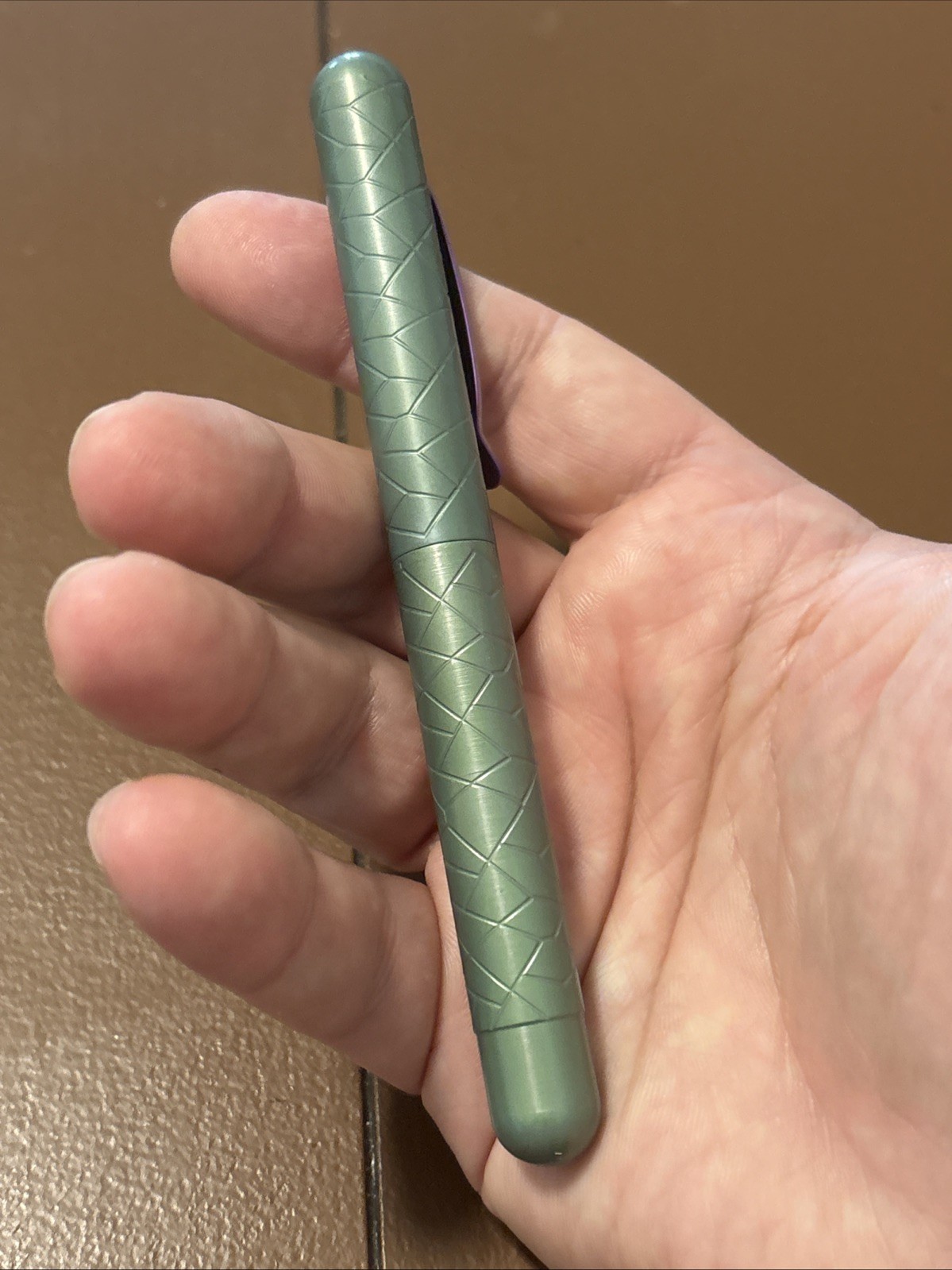 Maratac Countycomm Full Titanium Embassy Pen Custom Green Purple Anodization 665