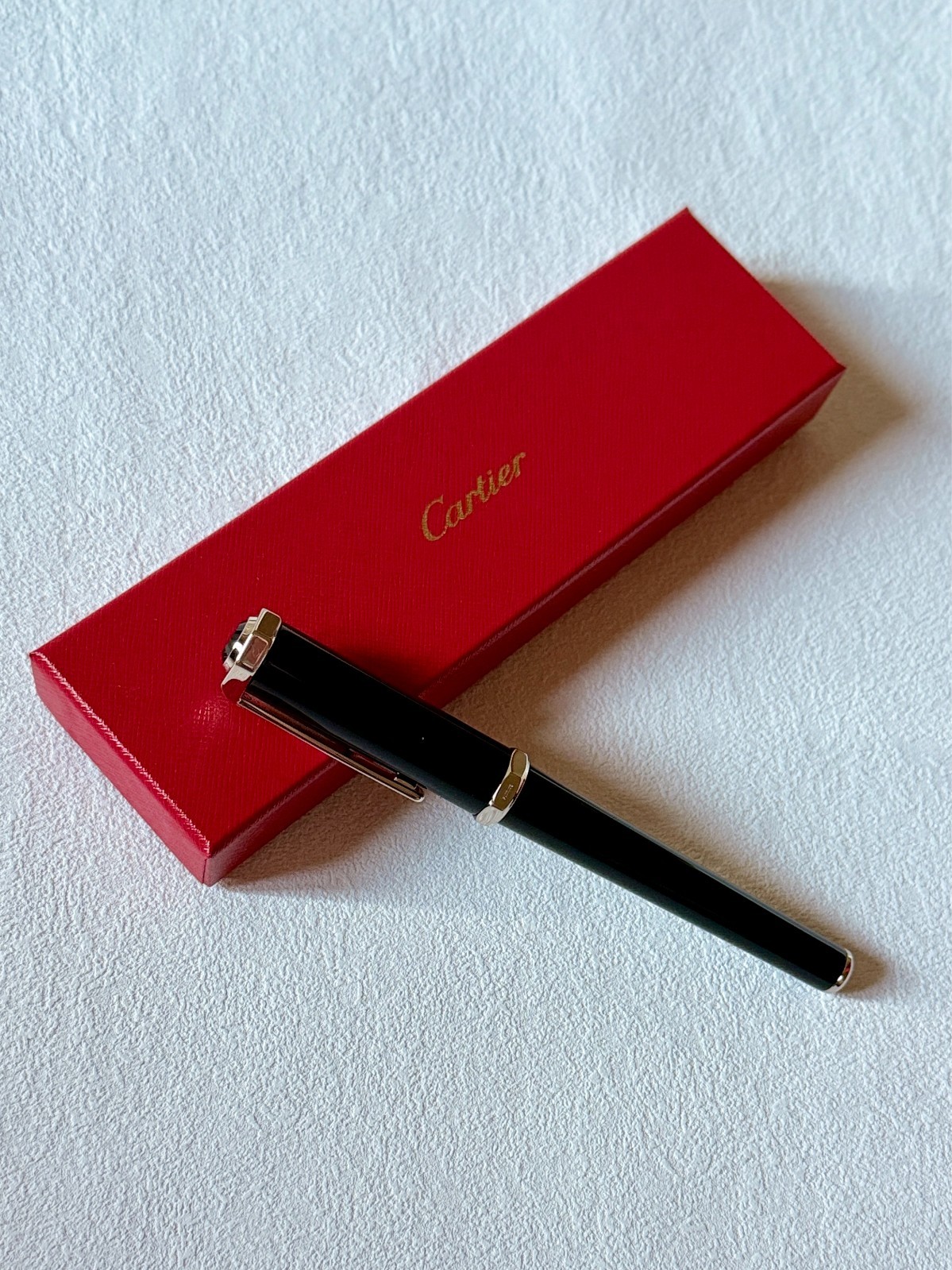 Cartier Santos Palladium-Finish Rollerball Pen – New in Box | Luxury Ad Gift