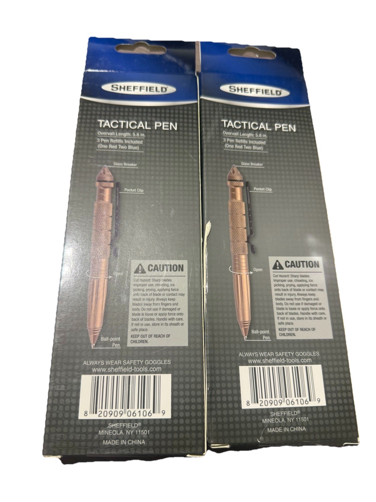 2-Tactical Pen-Bronze-Anodized Aluminum ,Pocket Clip, Glass BreakerDual Function
