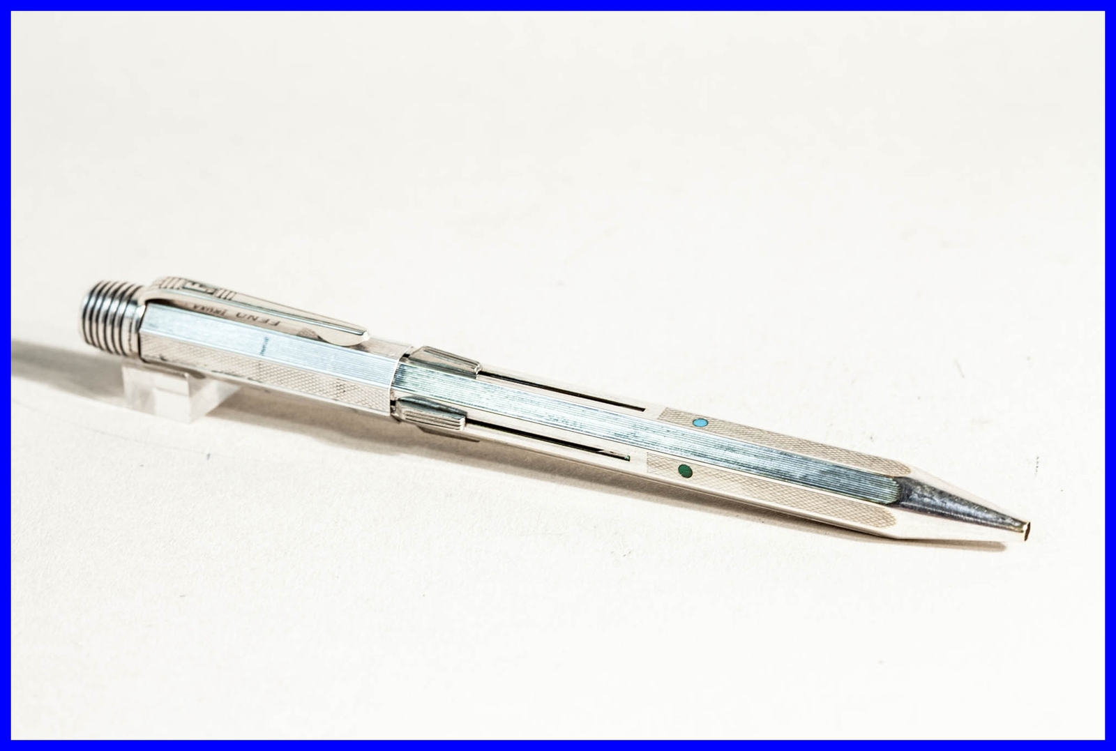 Exclusive 4 color Ballpoint pen 1960s German Design FEND TRUXA Silver plated