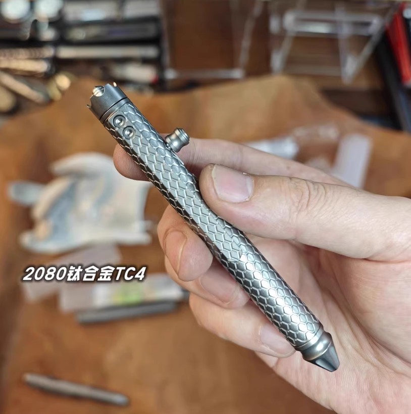 EDC Brass Bolt Action Ballpoint Pen Signature Writing Pen with Fidget Spinner