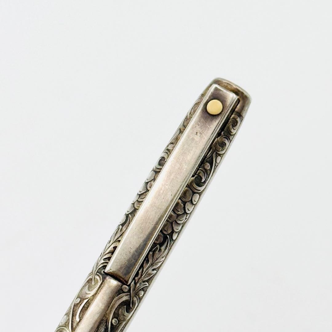 Rare Sheaffer Ballpoint Pen Sterling Silver Solid Silver Engraving Out of Print