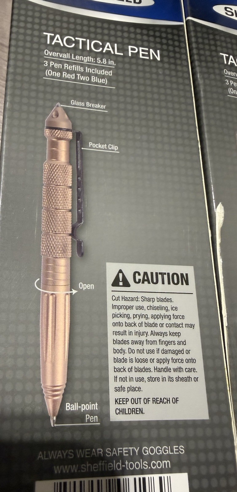 2-Tactical Pen-Bronze-Anodized Aluminum ,Pocket Clip, Glass BreakerDual Function