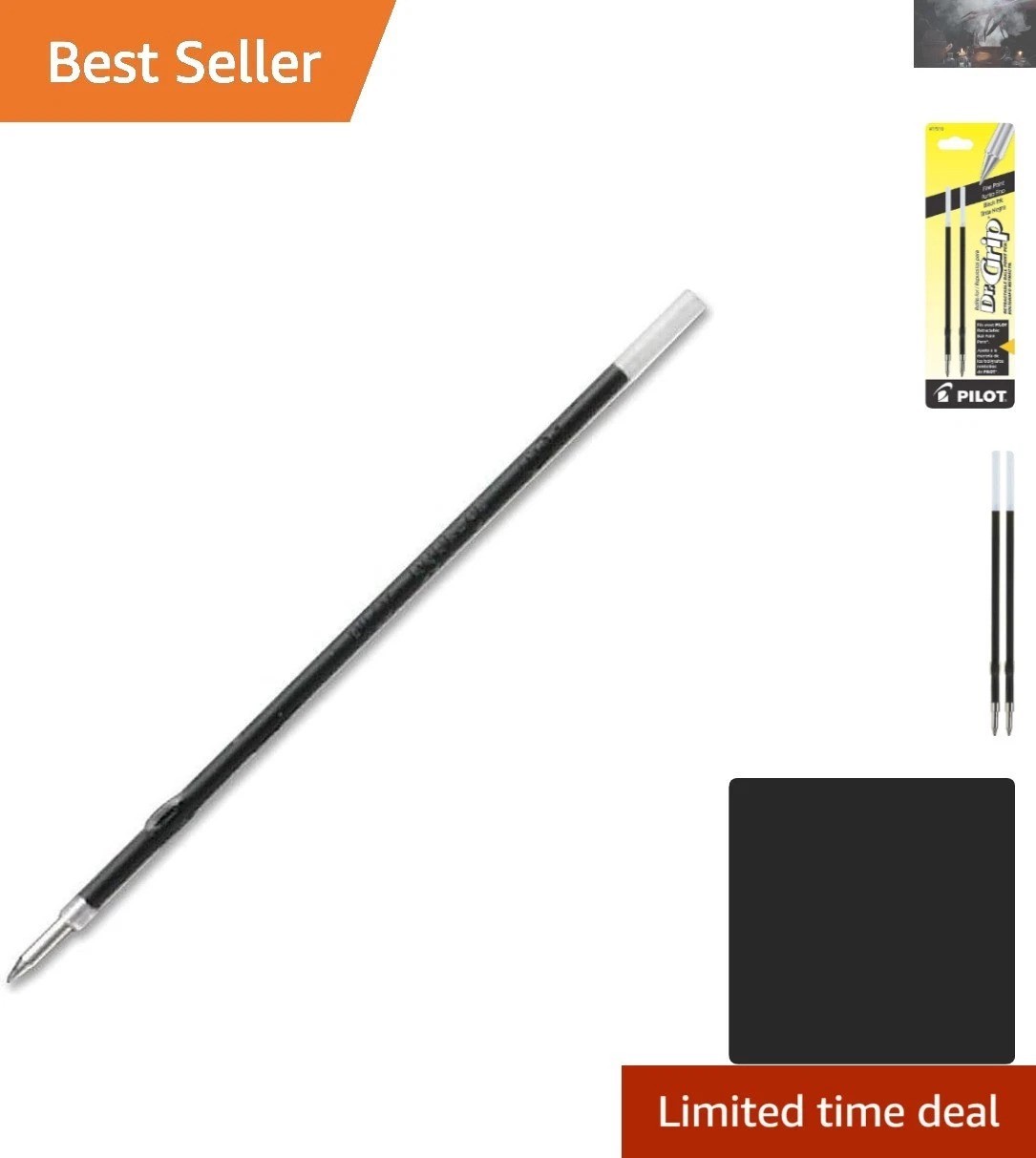 Professional Dr. Grip Ballpoint Ink Refills, Fine Point, 2-Pack – Black Ink