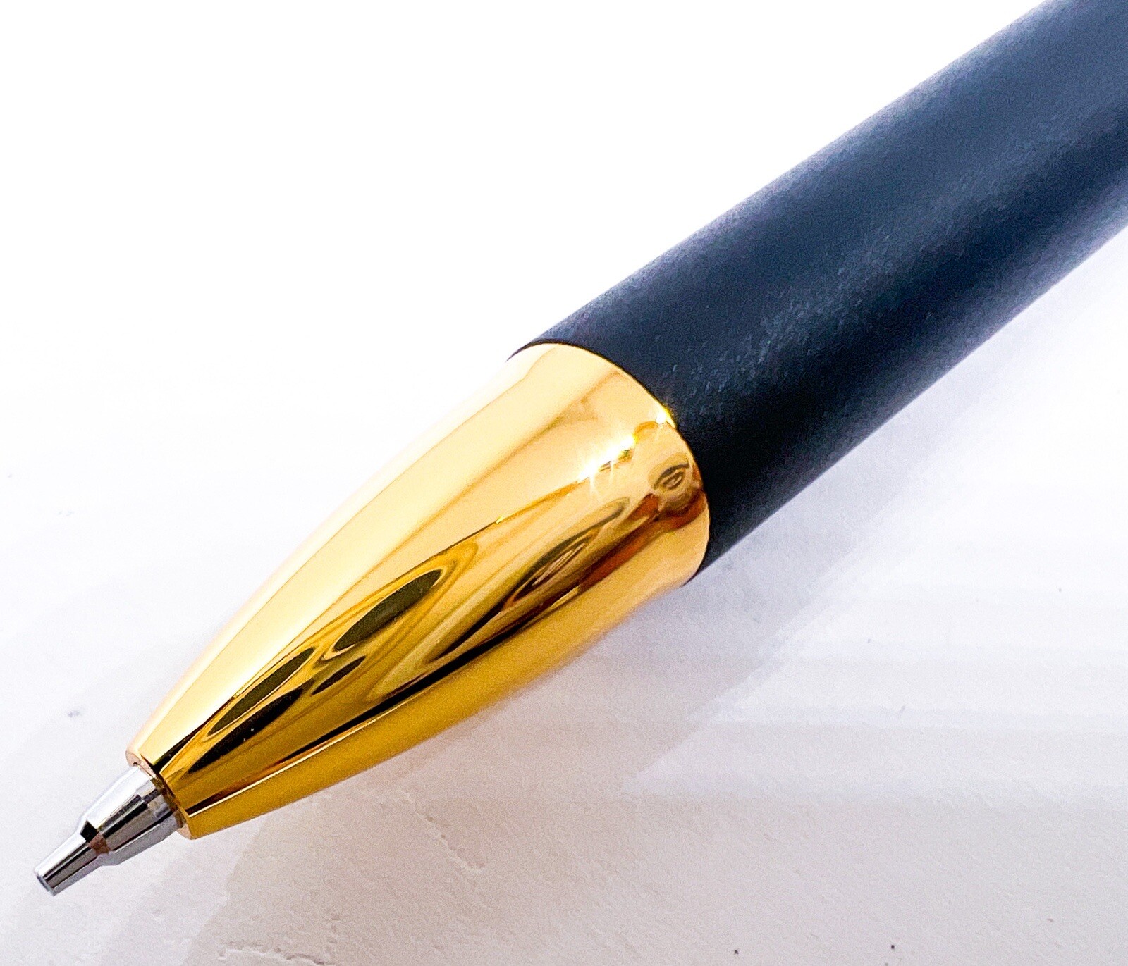 New Higo Inlay Platinum Multifunction Pen DOUBLE 3ACTION Solid Gold Sakura Box
