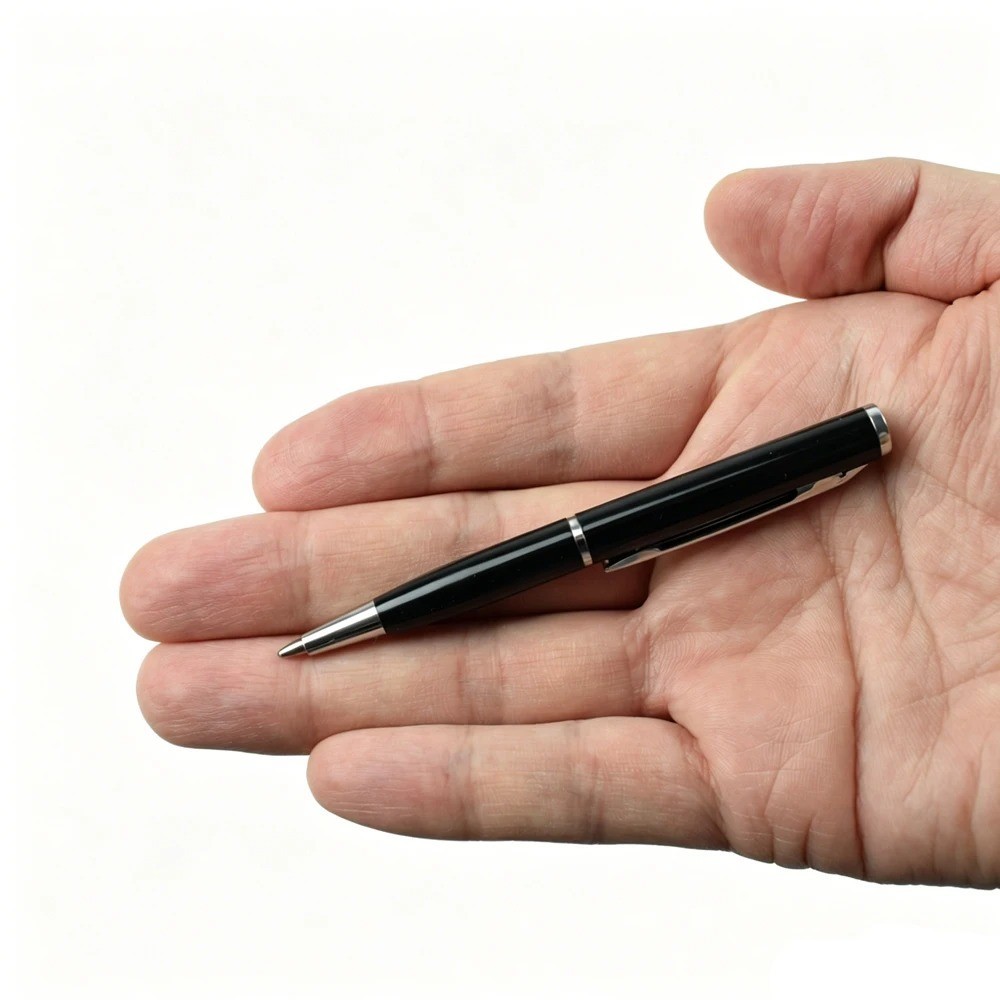 Mini Metal Retractable Ballpoint Pen 0.7mm Pocket Travel Black Blue Ink