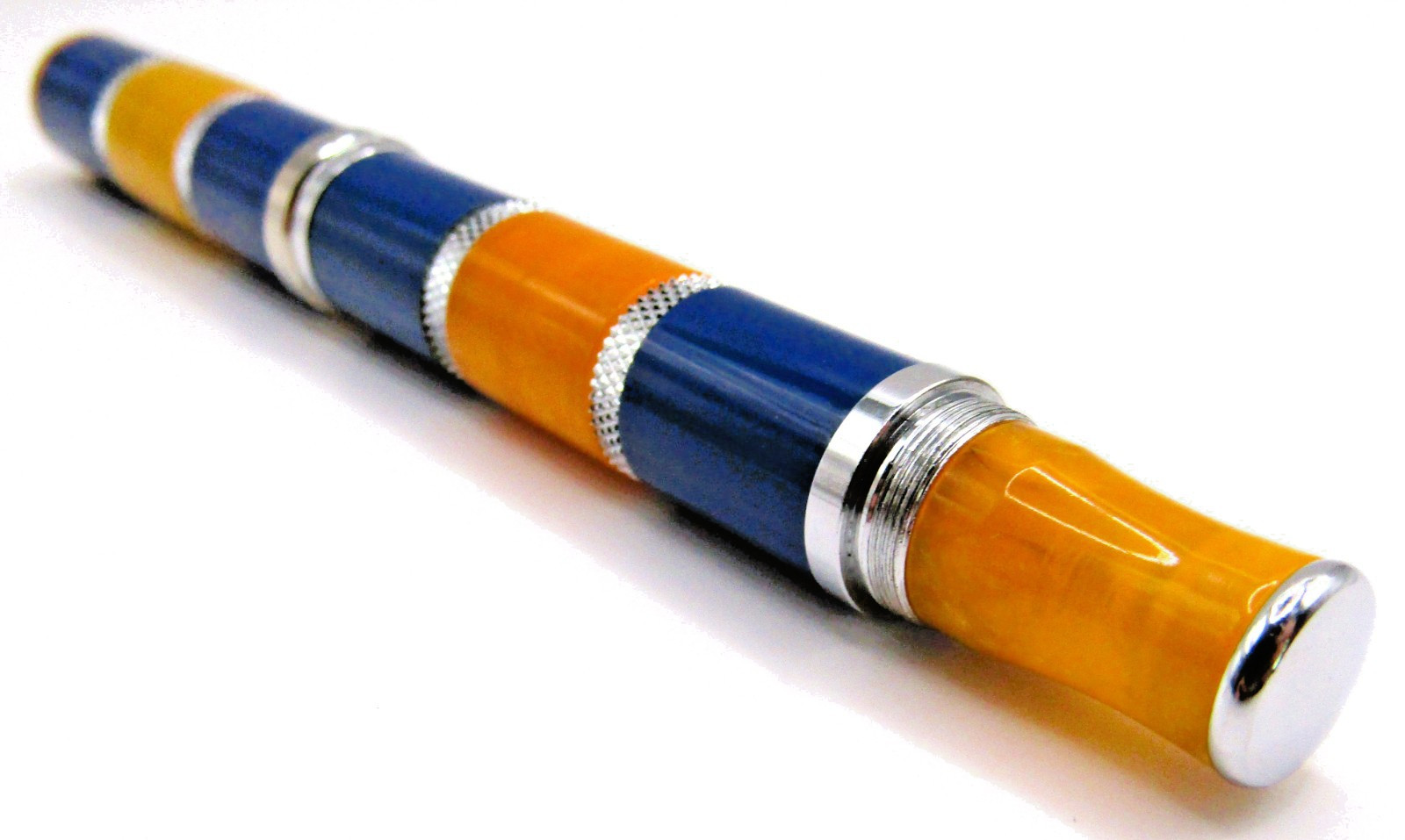 Monteverde Regatta Sport Ballpoint Pen in Blue and Yellow Pattern