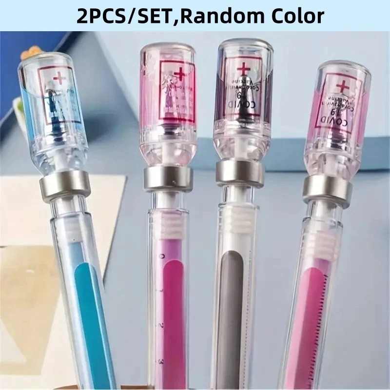 10Pcs Syringe Gel Pens Novelty Fun Ballpoint Nurse Doctor Student Gift