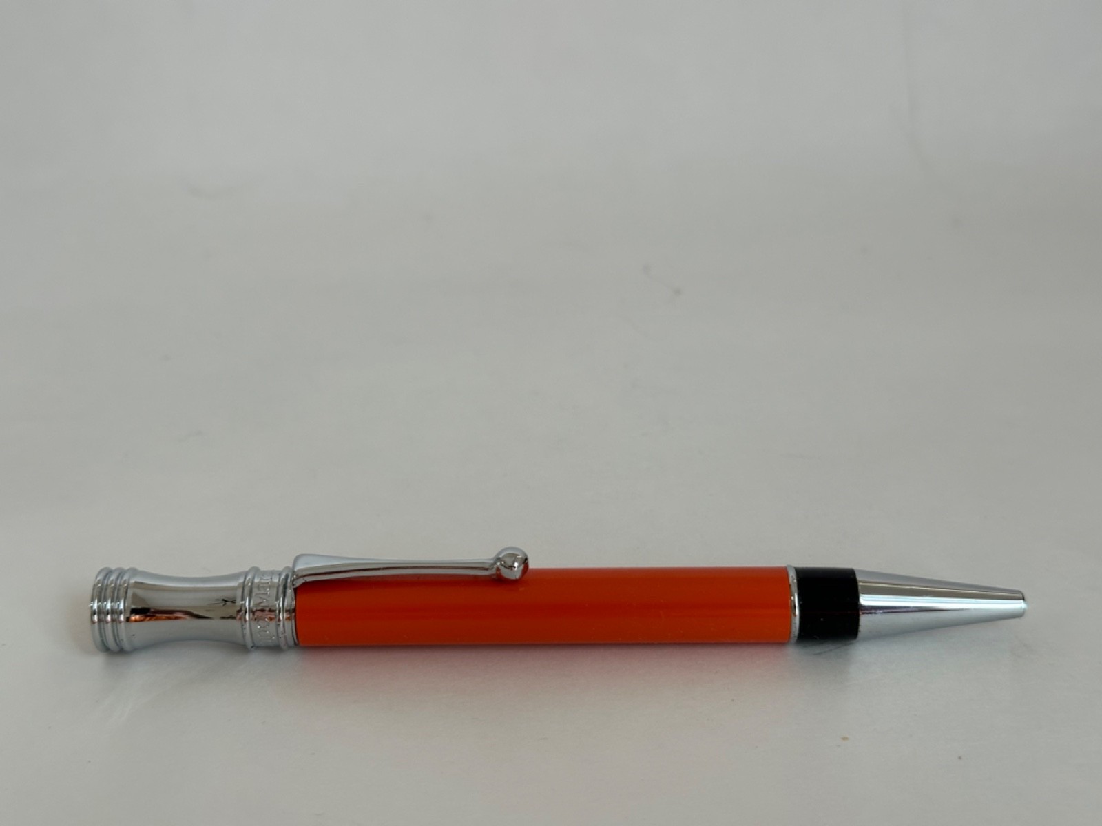 Vintage Rare Campo Marzio Ballpoint Pen Silver & Enamel Orange, Working