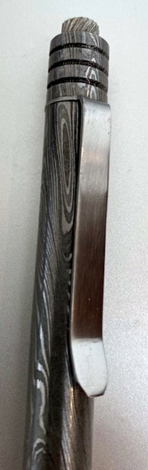 Hand Forged Gunmetal Damascus Steel Handmade Ballpoint Gift Luxury Screw-in Pen