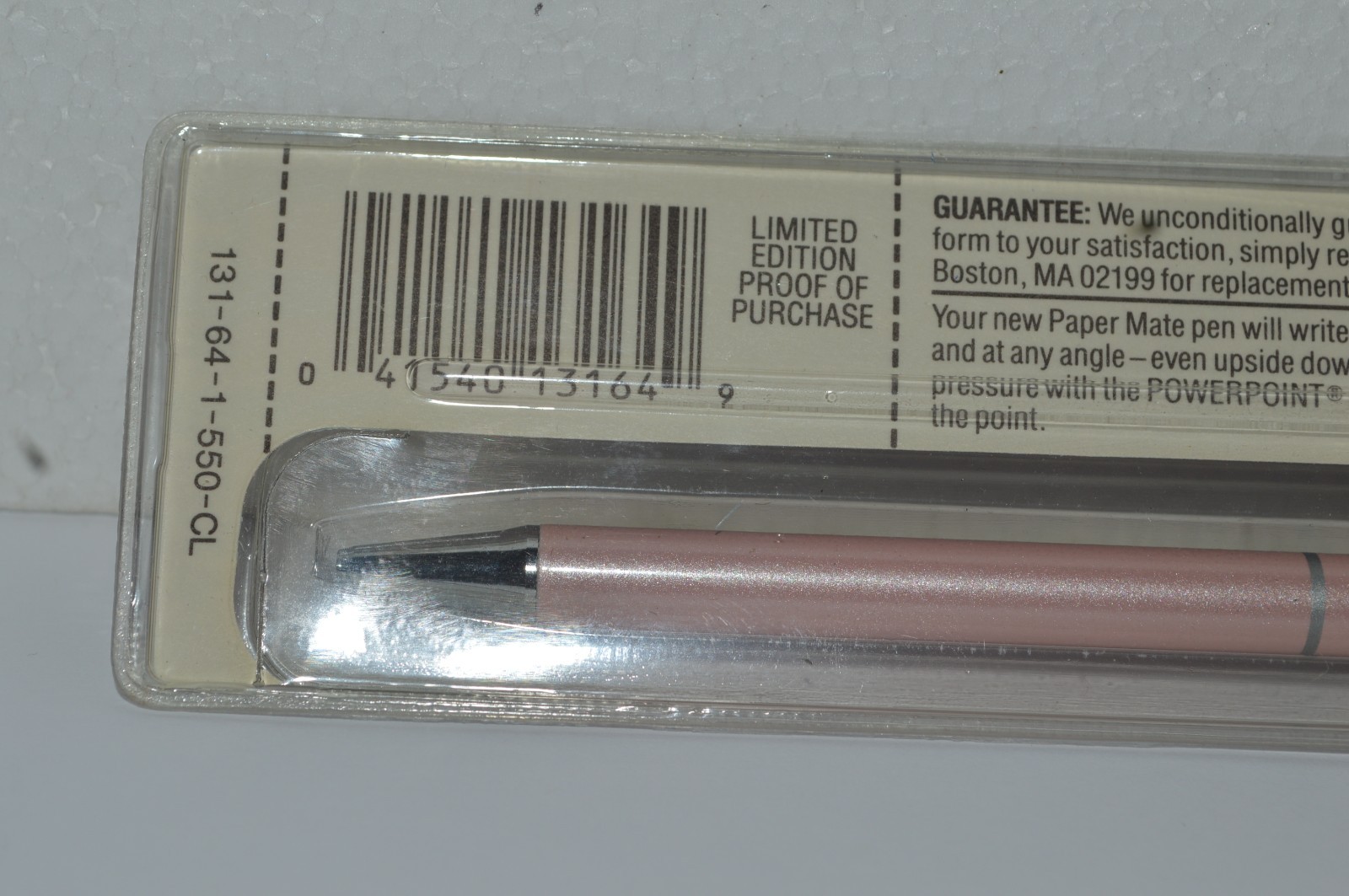 PAPER MATE Limited Edition Ball Pen Pearlescent Soft Pink Japan Made 1989 MIP