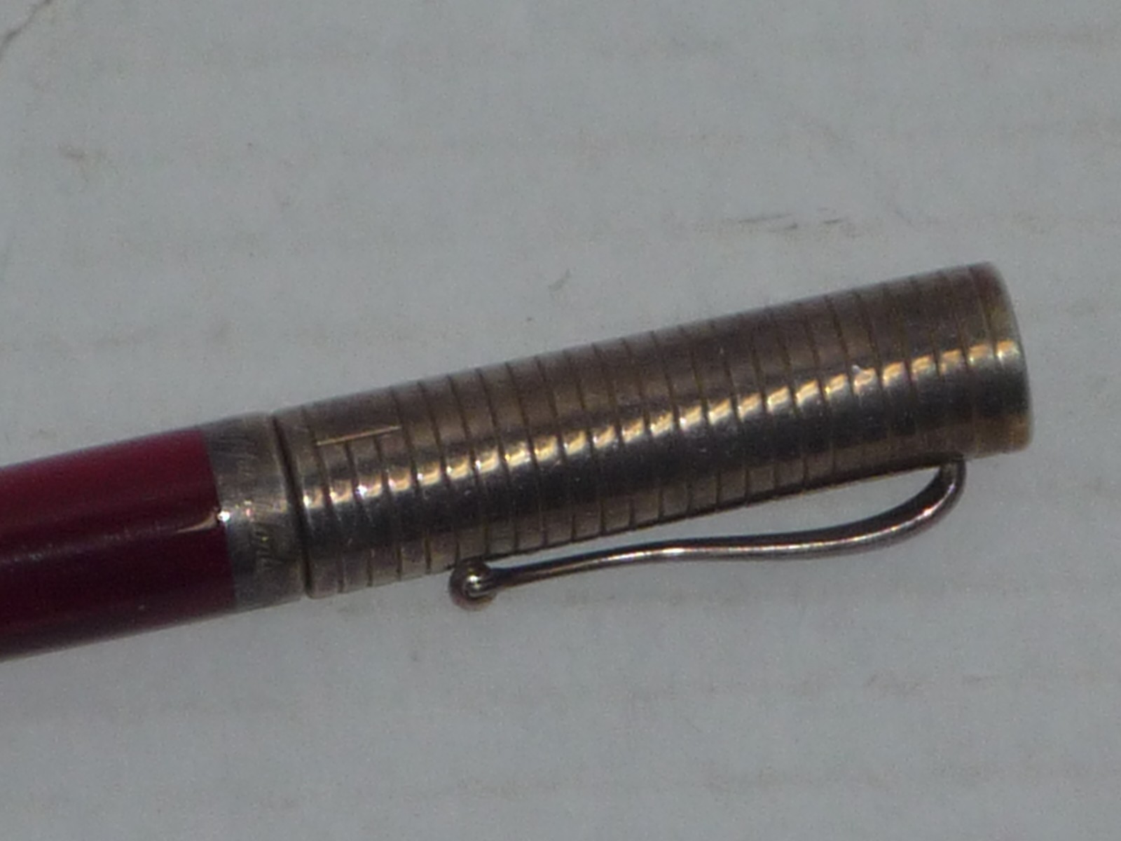 MONTEGRAPPA 1912 STERLING 925 ESPRESSIONE RED MARBLE CELLULOID BALLPOINT PEN