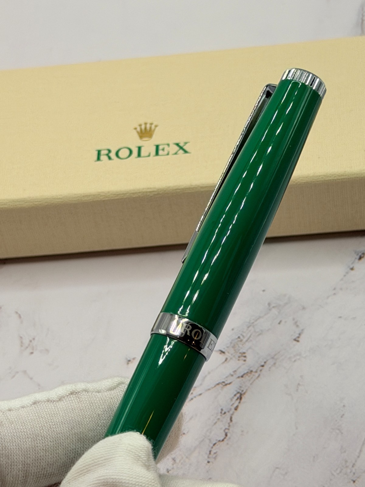 Rolex Green Emerald Emblem Twist Ballpoint Pen AD VIP Gift