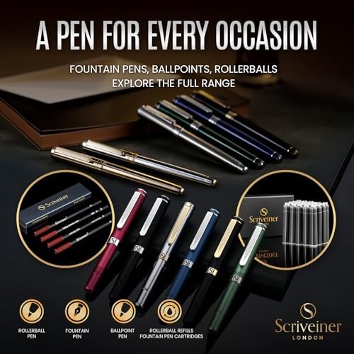 Luxury Black Lacquer Ballpoint Pen – Real Gold Plating, Schmidt Refill, Gift Set