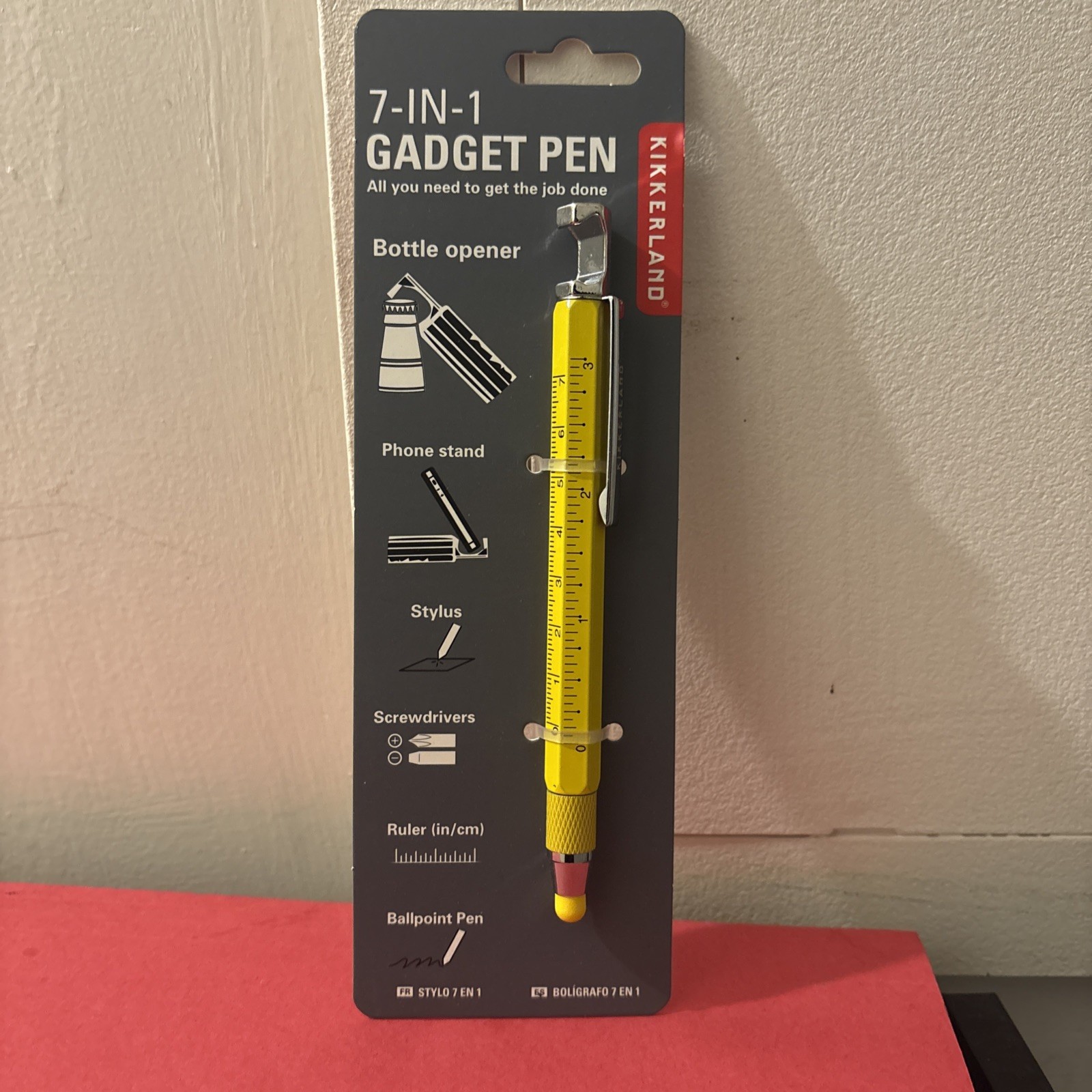 Gifts- Kikkerlad Multi Tech Tool 7 in 1 Stylus Pen- Screwdriver Pen Yellow