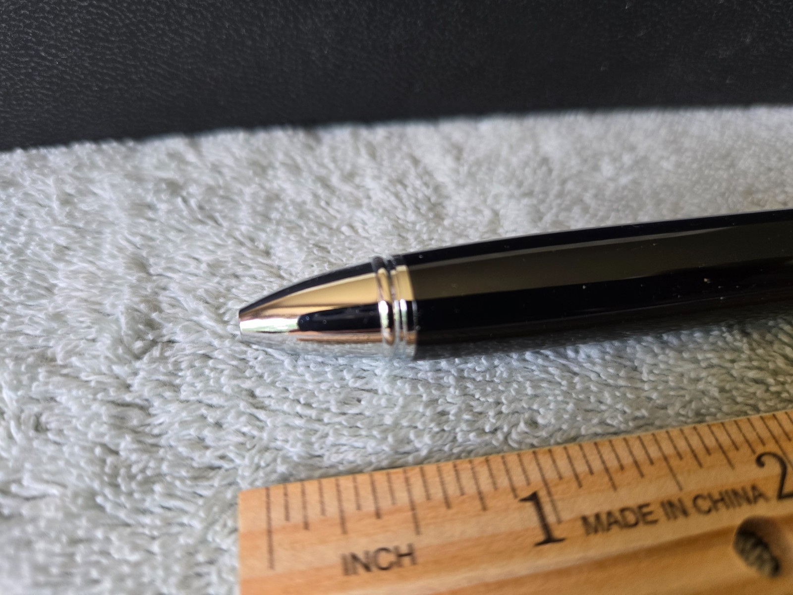 Bolvaint Pen Stainless & Polished Black Paladium 2 Blue/2 Black Refills, Boxed