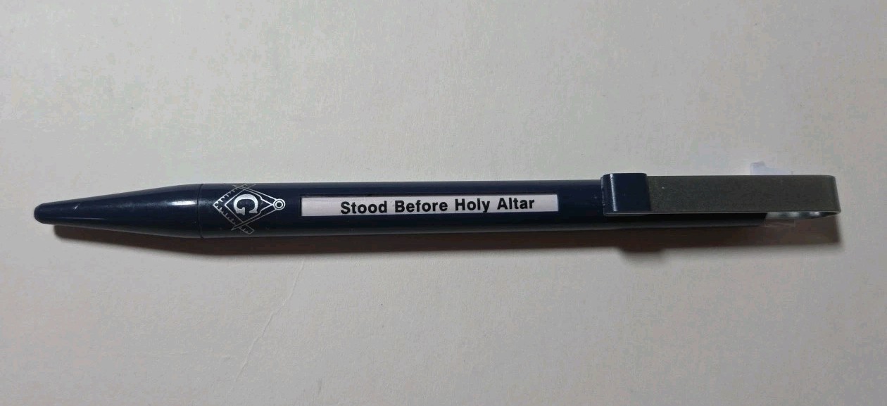 Vintage Masonic Ritual Ballpoint Pen 5 Points of Fellowship Germany