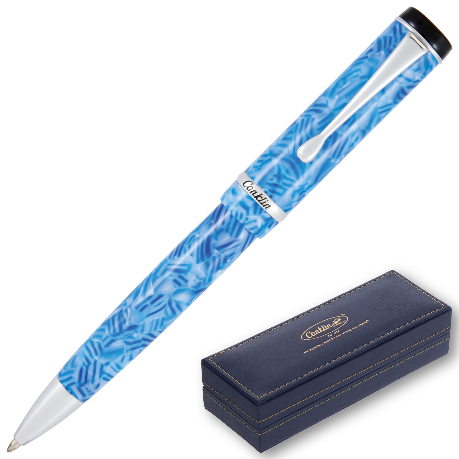 Conklin Duragraph Ballpoint Pen – Ice Blue, With Fine Tip (CK71355)