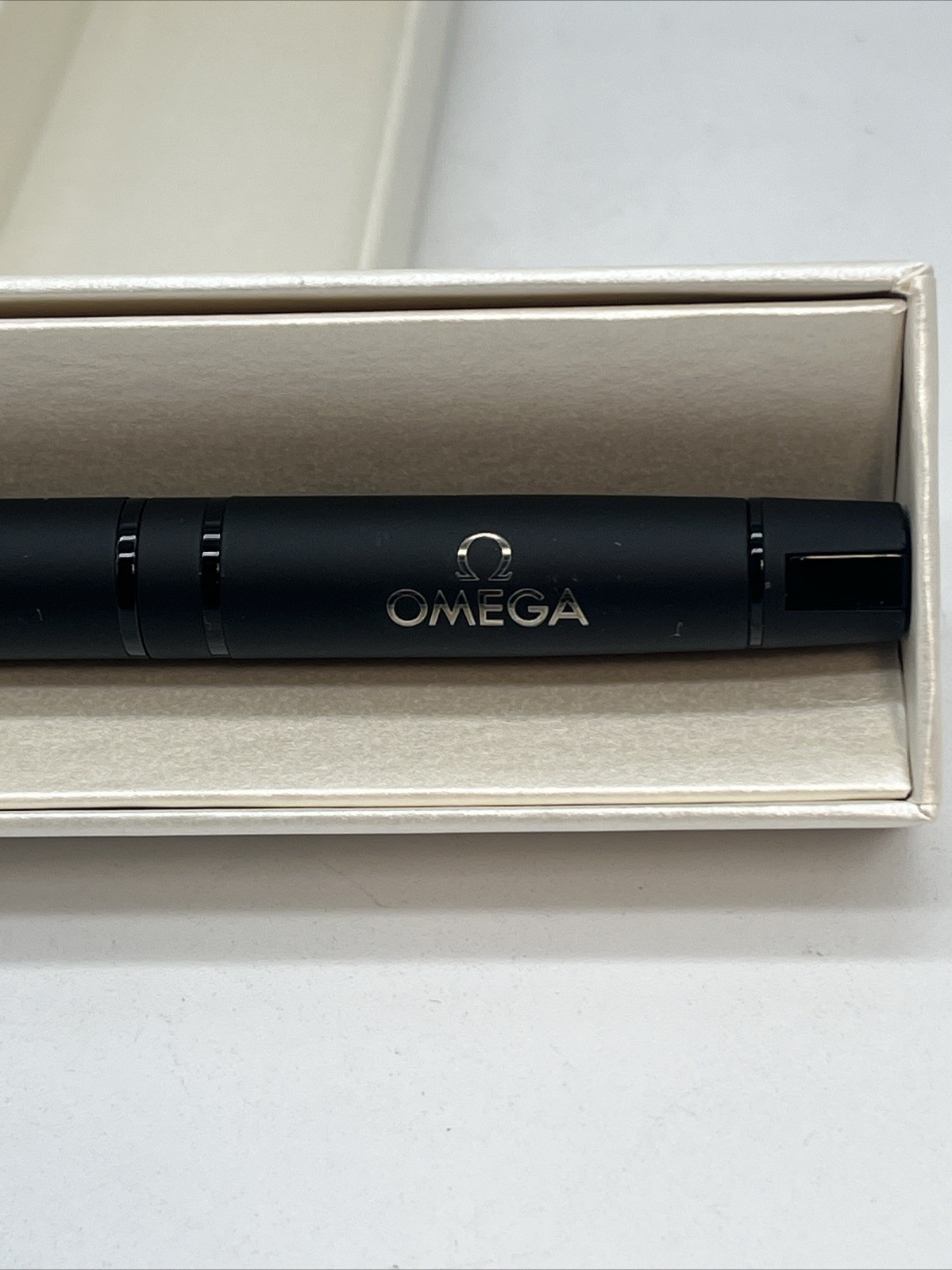 Omega Ballpoint Pen White Box Novelty For Watch Rare Original Gift Japan New