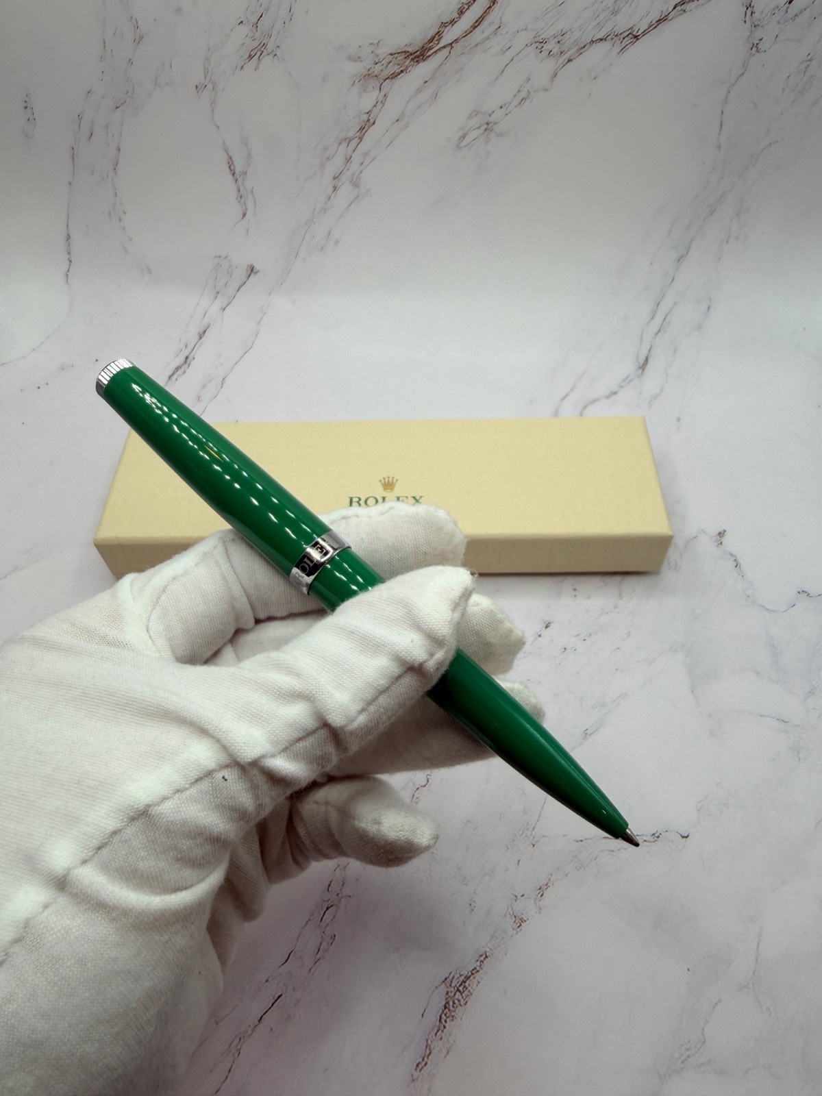 Rolex Green Emerald Emblem Twist Ballpoint Pen AD VIP Gift