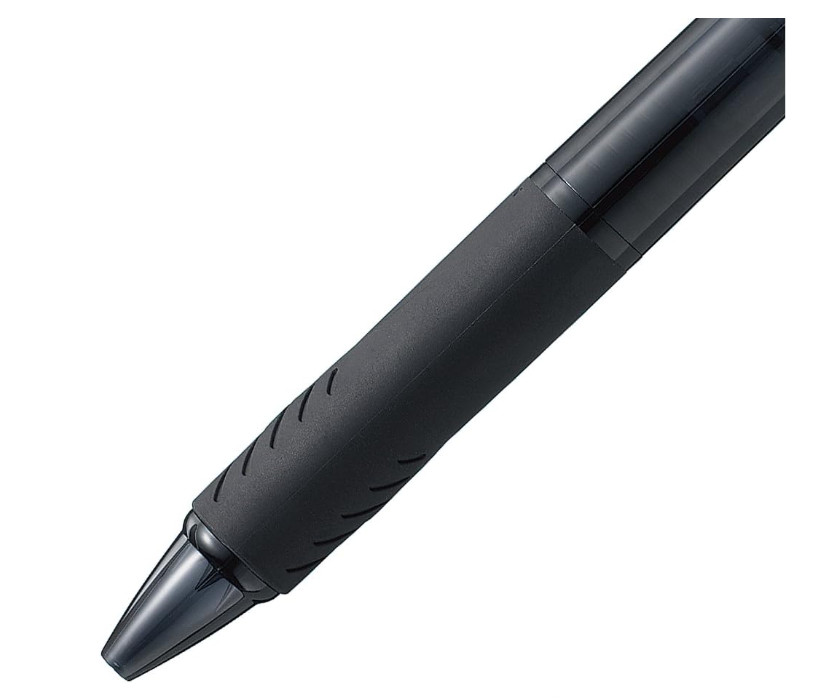 Ballpoint Pen 3 Color Black, Red, Blue Ink 0.38mm, Transparent Black