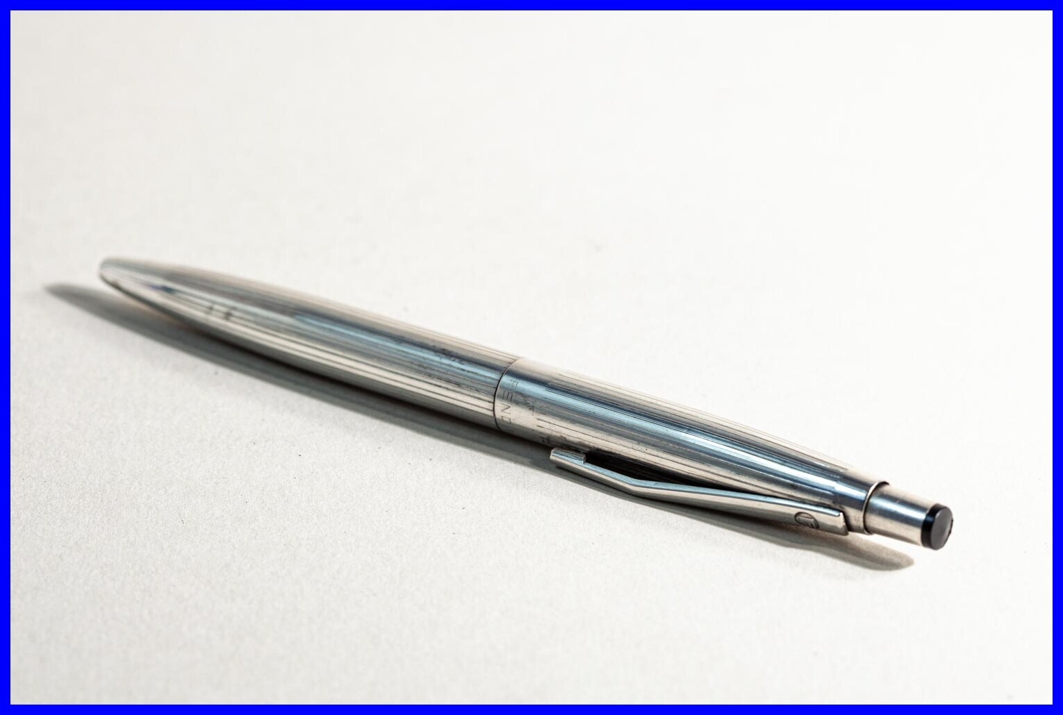 Fend Truxa Silver-Plated Ballpoint Pen – To 1960 – BMW Advertising,New Mine Blue
