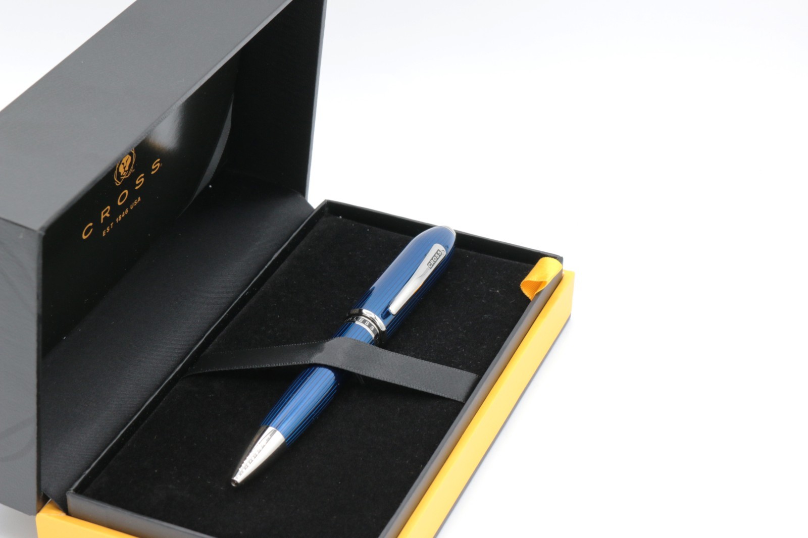 Cross Peerless 125 Quartz Blue Lacquer Platinum Ballpoint AT0702-14 NEW IN BOX