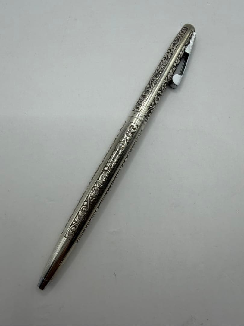 Rare Schafer Sterling Silver Solid Engraving Out Of Print Ballpoint Pen