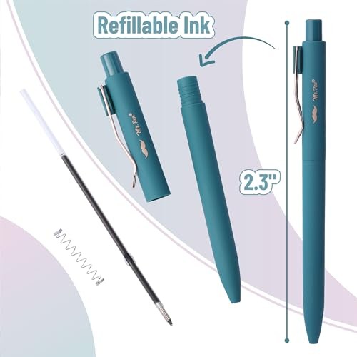 – Ballpoint Pens, 12 Pack, Vintage Color Barrels, Black Ink 1 Count (Pack of 1)