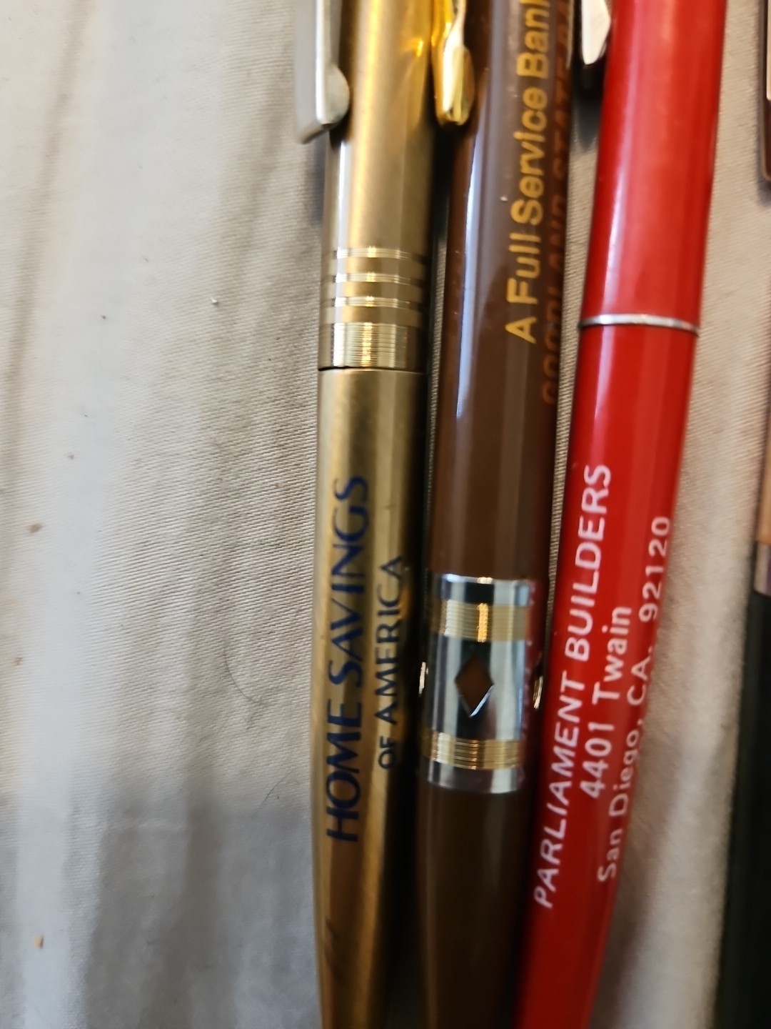 Lot of 15 Vintage Advertising Ballpoint Pens Branded Rare+ Bic Clic