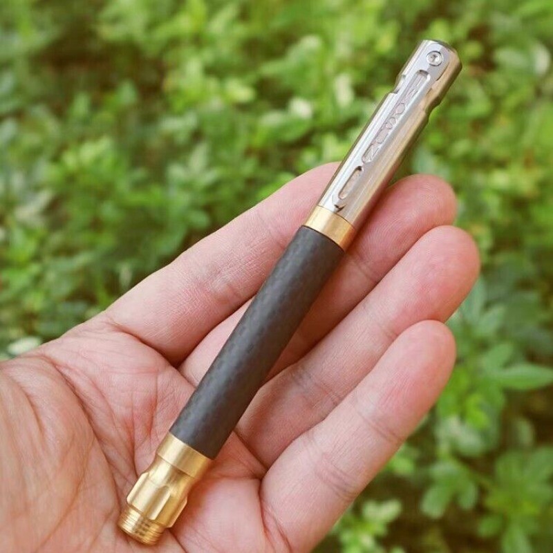 Titanium Alloy Brass Pocket Ballpoint Pen Business Office Stationery Outdoor EDC