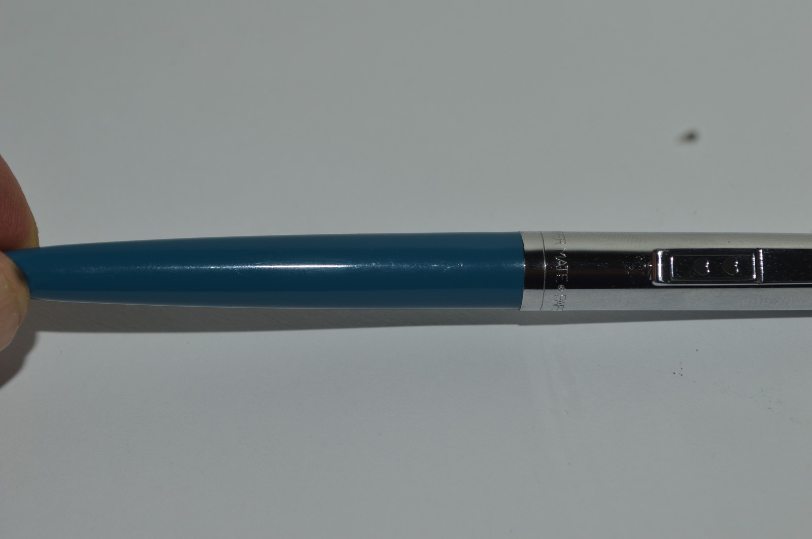 PAPER MATE Profile #2 Reg Grip Ball Pen NOS Blue Barrel Made In Mexico 1990’s