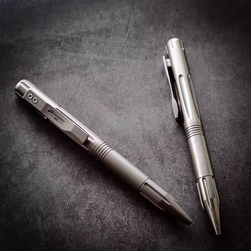 1PC Titanium Ballpoint Pen EDC Pocket Pen Office Business Writing Signature Gift