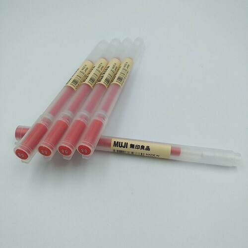 10pcs Muji Moma Japan 0.38/0.5mm Non-toxic Gel Ink Pen 4 Colors Muji Ballpoint