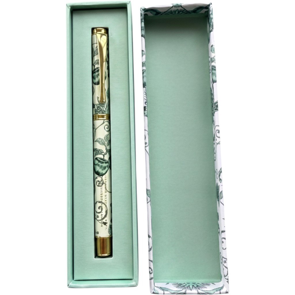 Harrods Menagerie Ballpoint Pen Unisex OS Green Gold Luxury London Souvenir Box