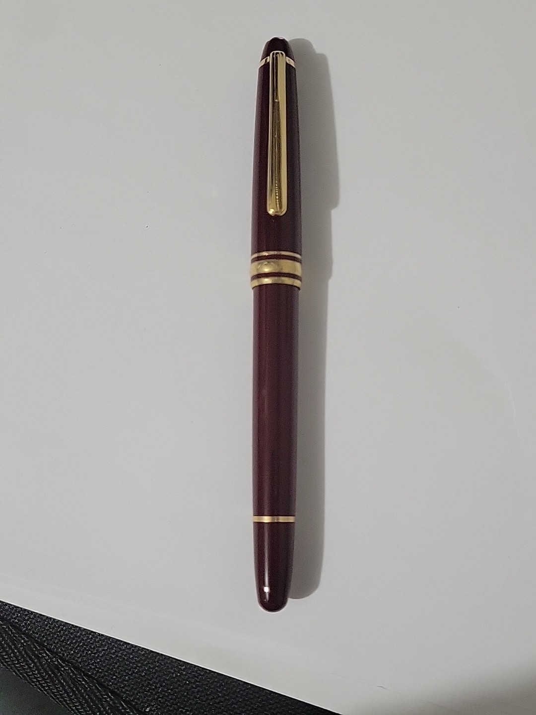 Montblanc Meisterstuck Bordeaux Ballpoint Pen Gold Trim West Germany with Box